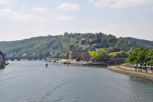 Die Zitadelle von Namur mit Blick auf den Zusammenfluss von Sambre und Maas.